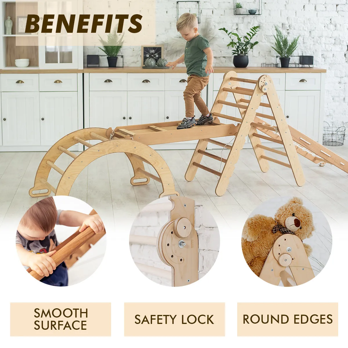 4in1 Montessori Climbing Set– Beige