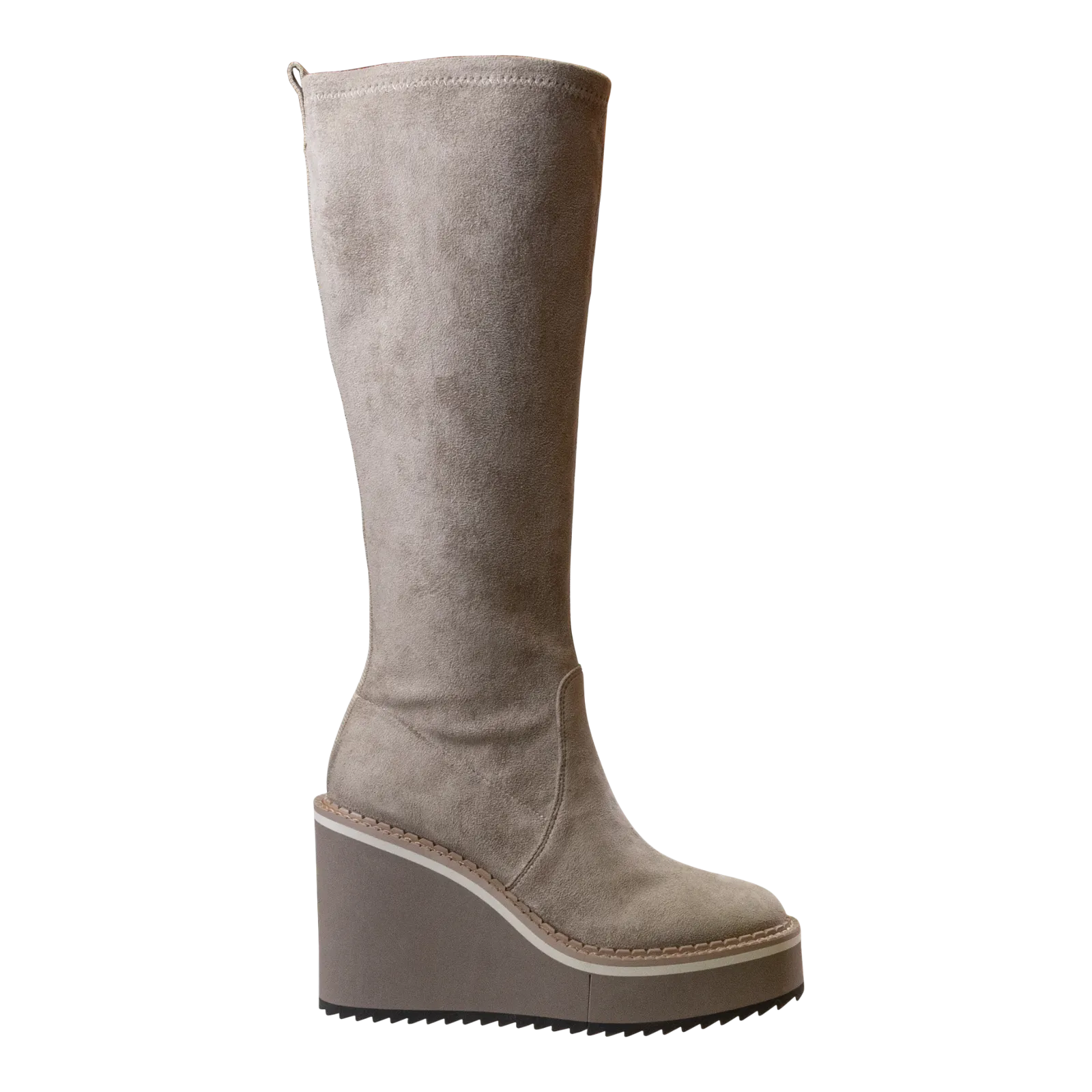 APEX in GREIGE Wedge Knee High Boots