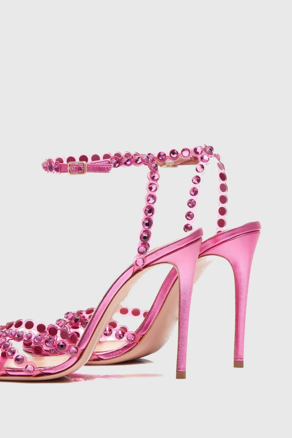 Astasia Rhinestone Embellished Heels - Pink