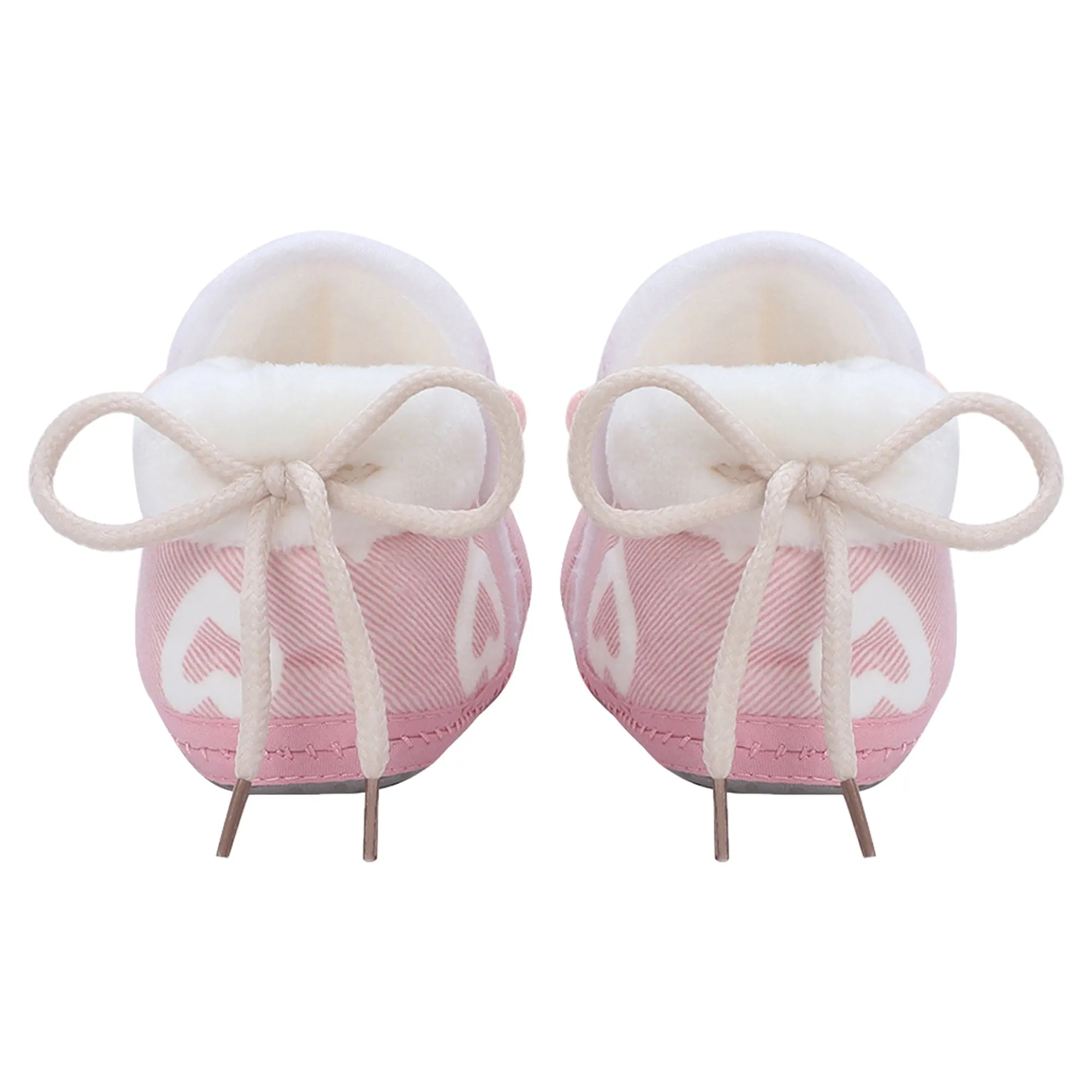 Baby Moo 3D Elephant Soft Slip-On Anti-Skid Plush Warm Booties - Pink