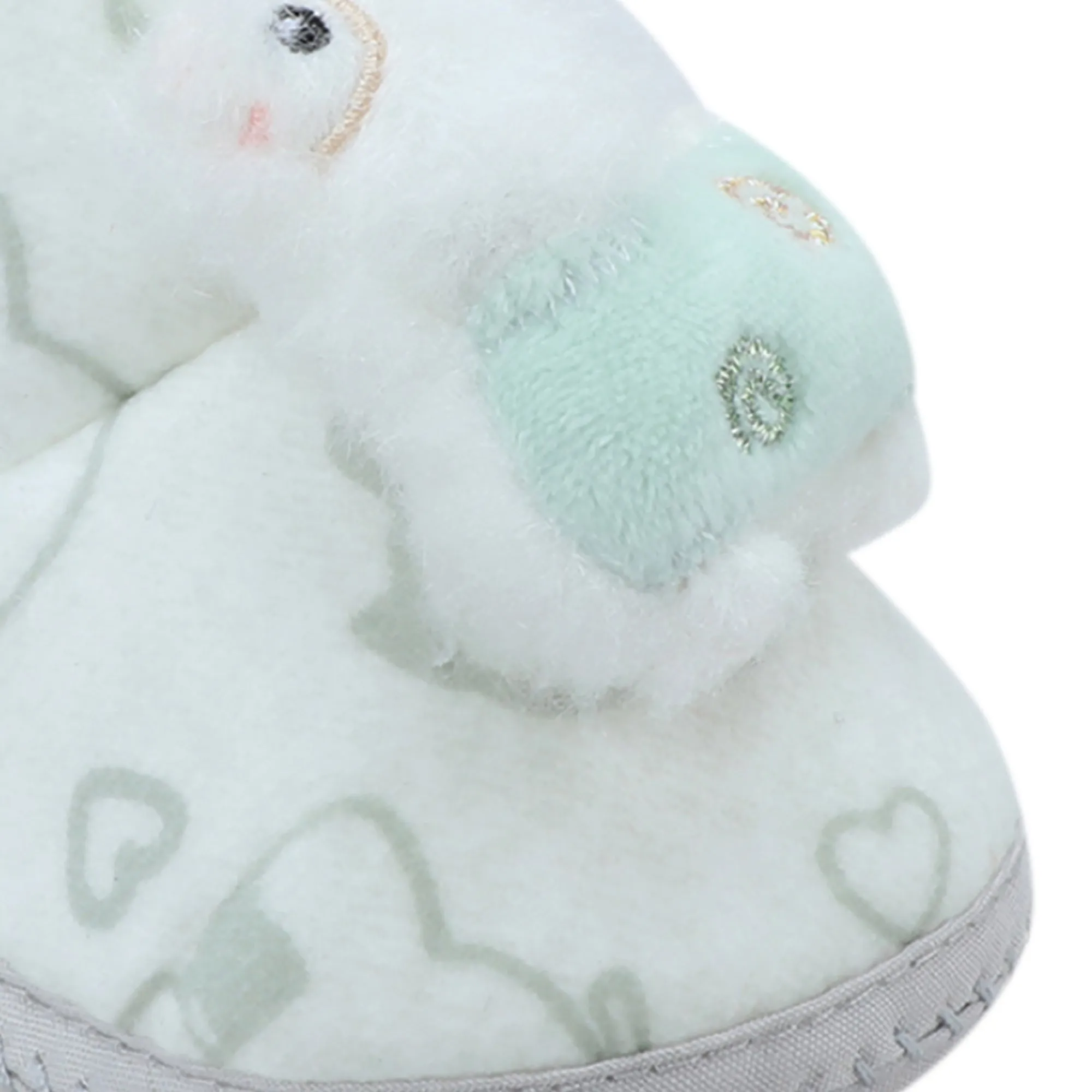 Baby Moo 3D Llama Elephant Prints Soft Slip-On Anti-Skid Plush Warm Booties - Green