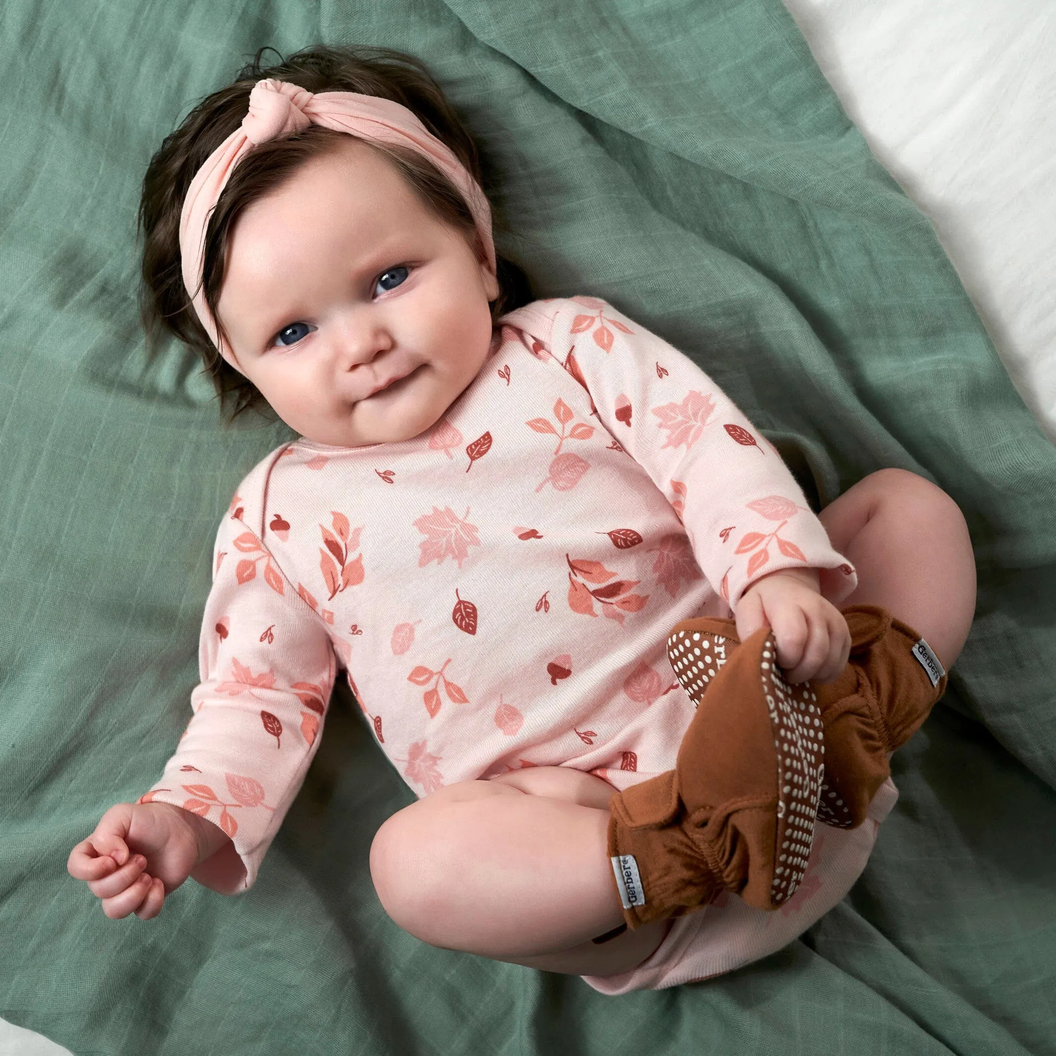 Baby Neutral Brown Soft Booties