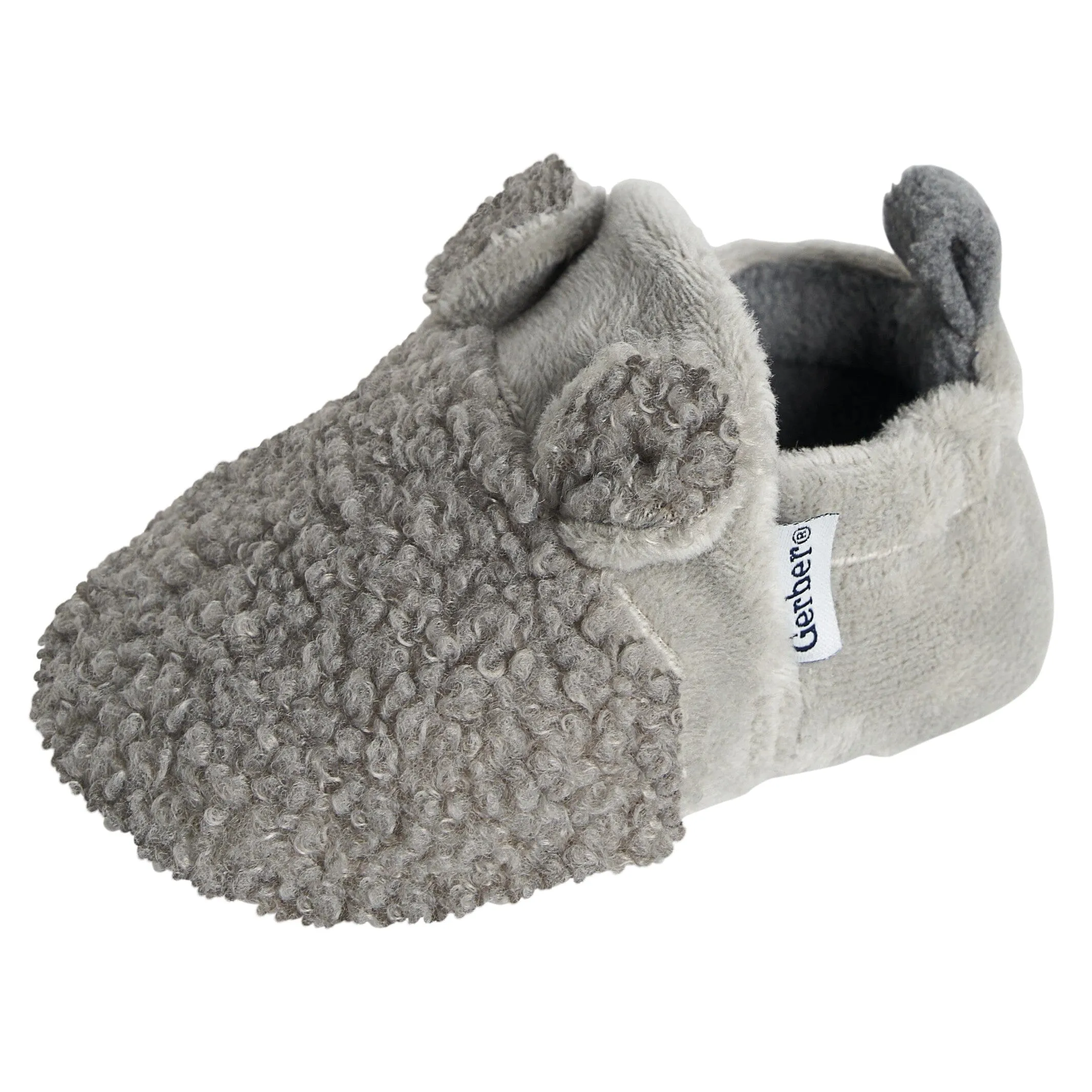 Baby Neutral Grey Sherpa Booties