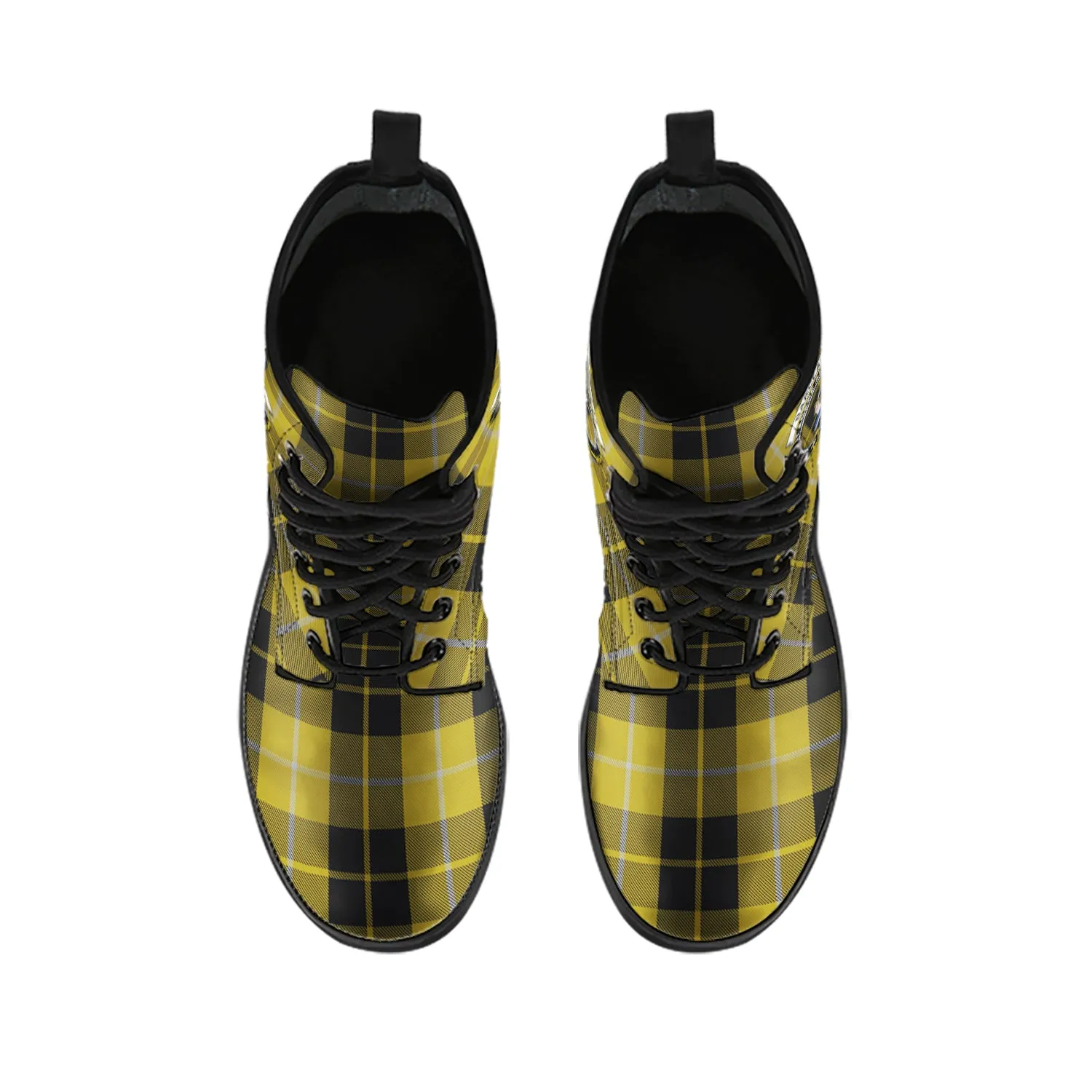 Barclay Dress Tartan Leather Boots with Family Crest