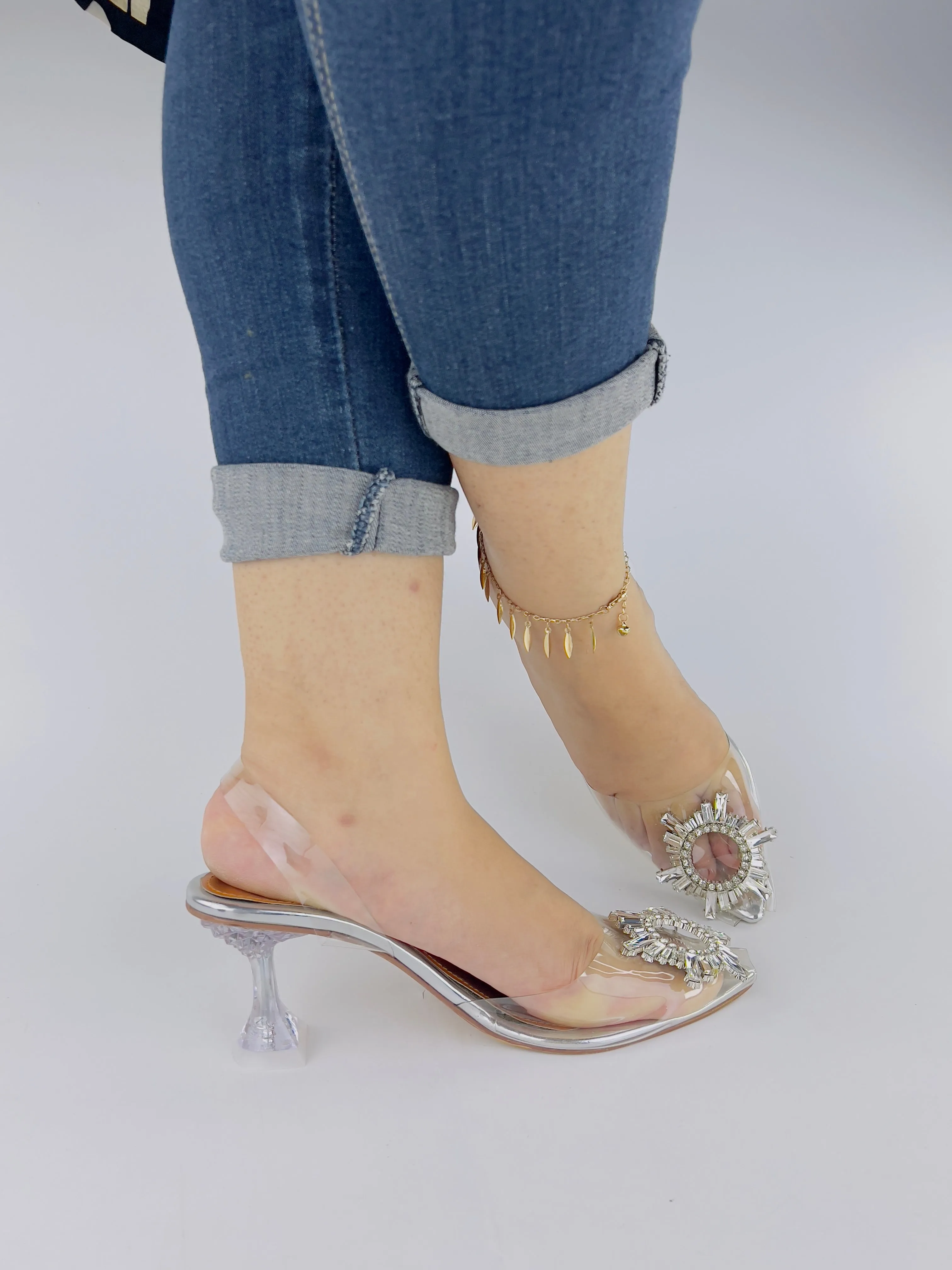 Begum Cinderella Heels (Silver)