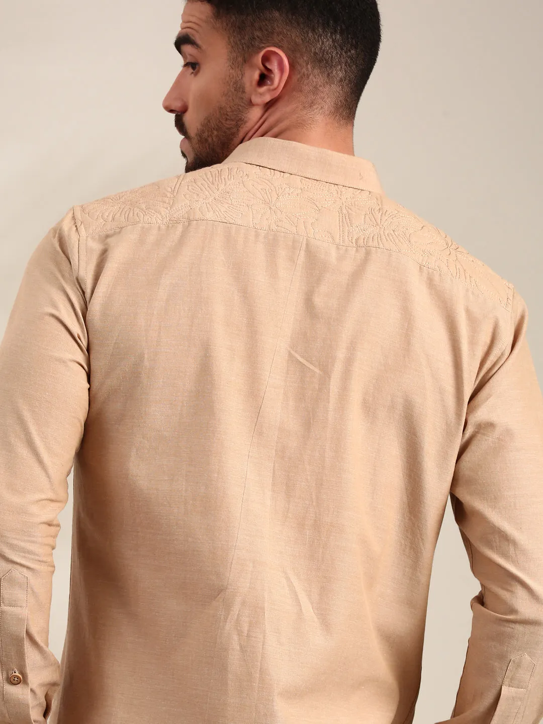 Beige Cotton Shiirt