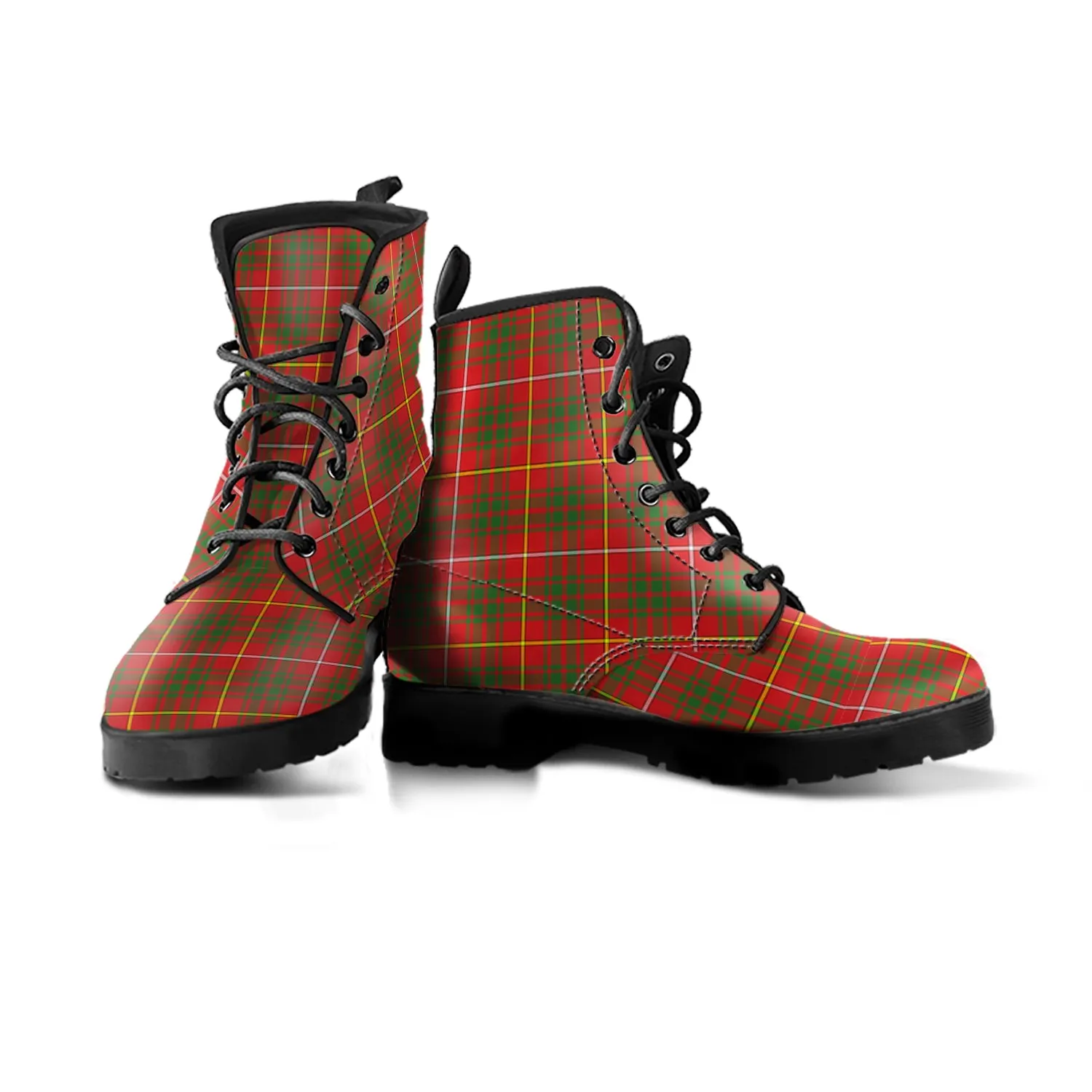 Bruce Modern Tartan Leather Boots