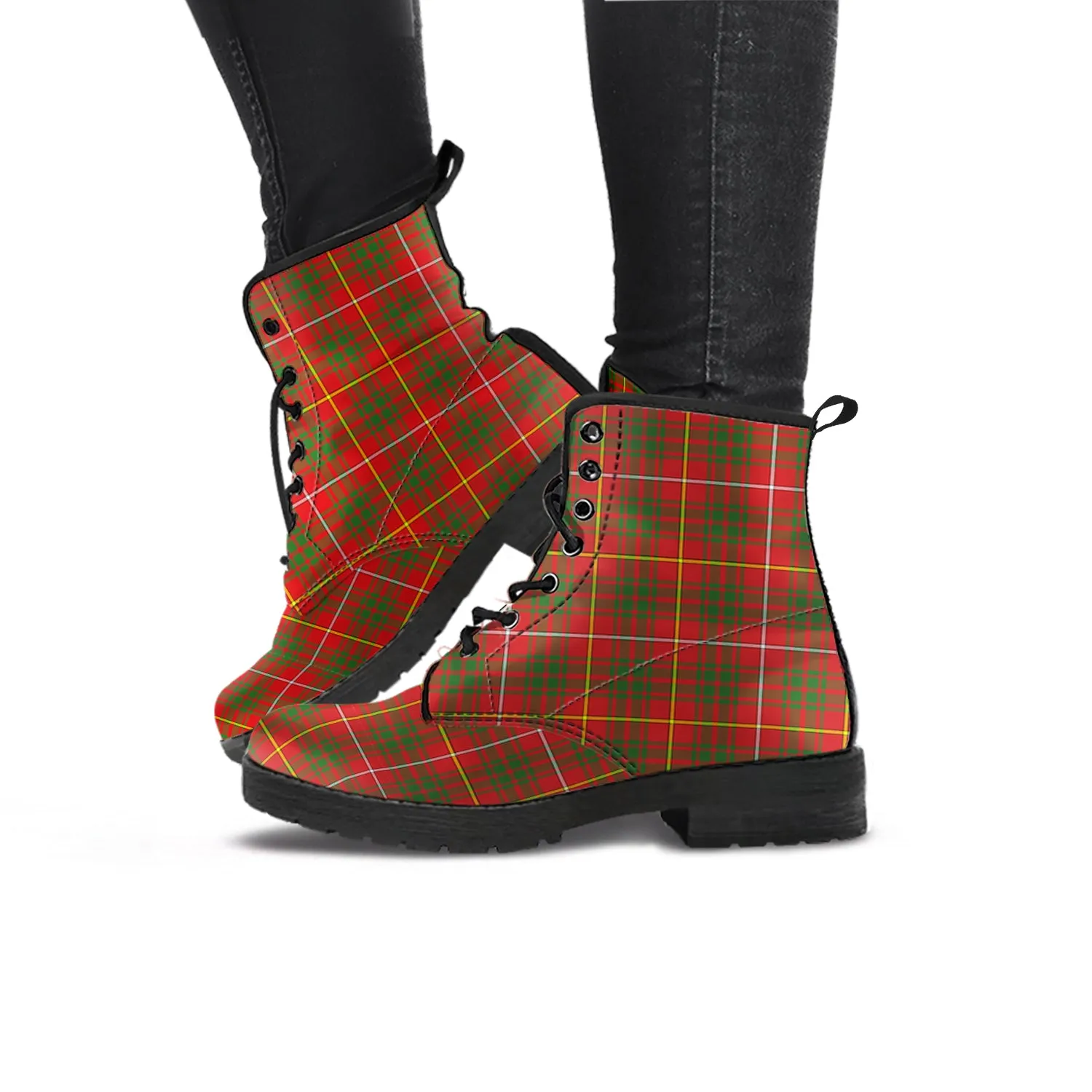 Bruce Modern Tartan Leather Boots