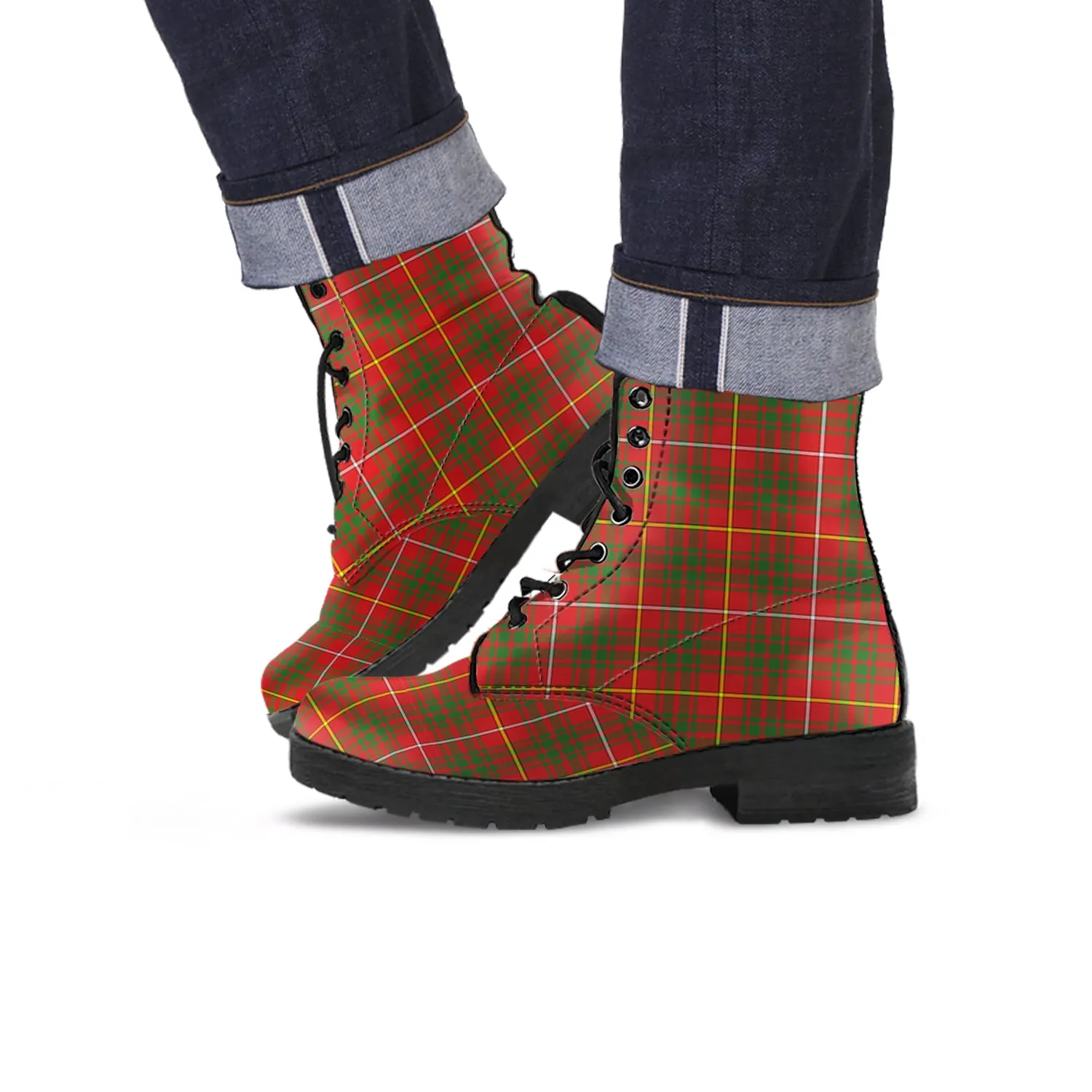 Bruce Modern Tartan Leather Boots