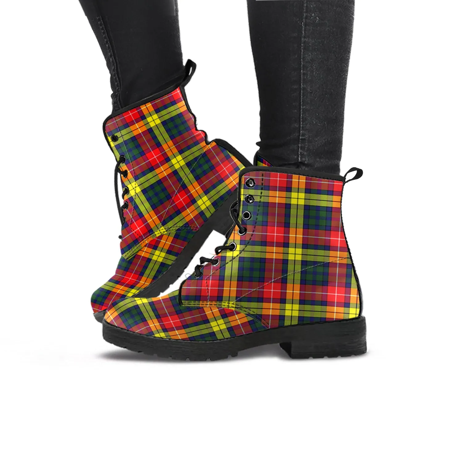 Buchanan Modern Tartan Leather Boots