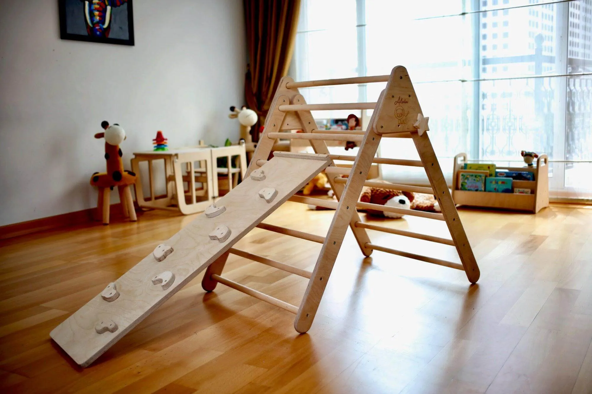 Climbing Triangle with Ramp | Foldable Montessori Climbing Set