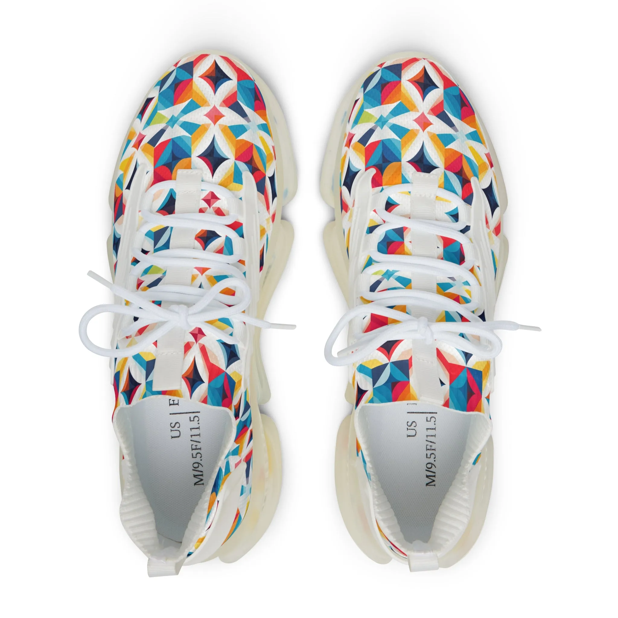 Colorful Kaleidoscope Men's Mesh Sneakers