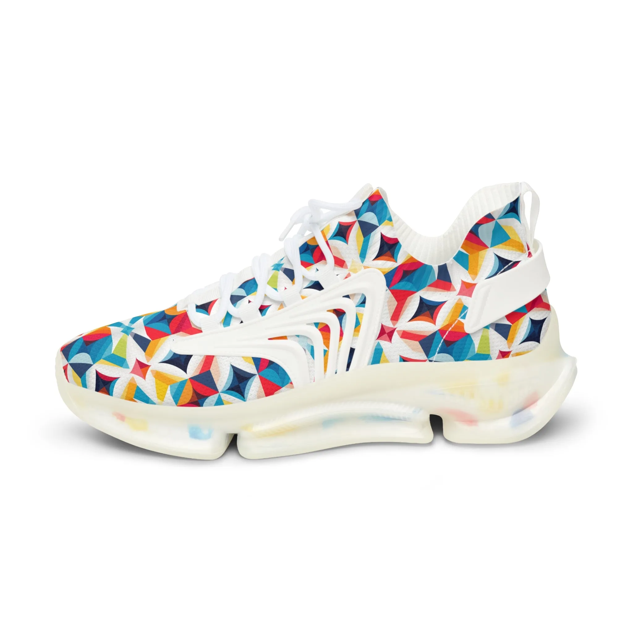 Colorful Kaleidoscope Men's Mesh Sneakers