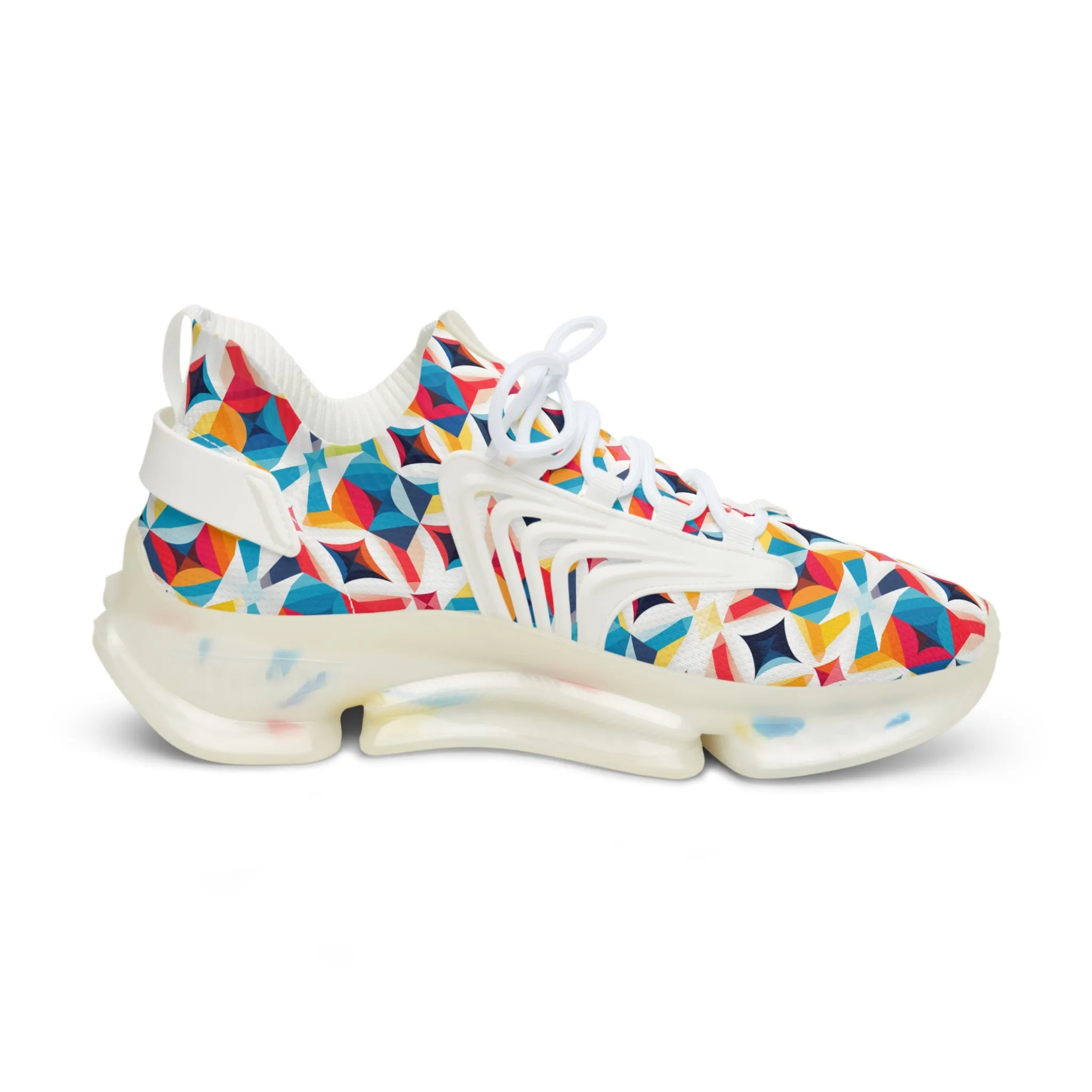 Colorful Kaleidoscope Men's Mesh Sneakers