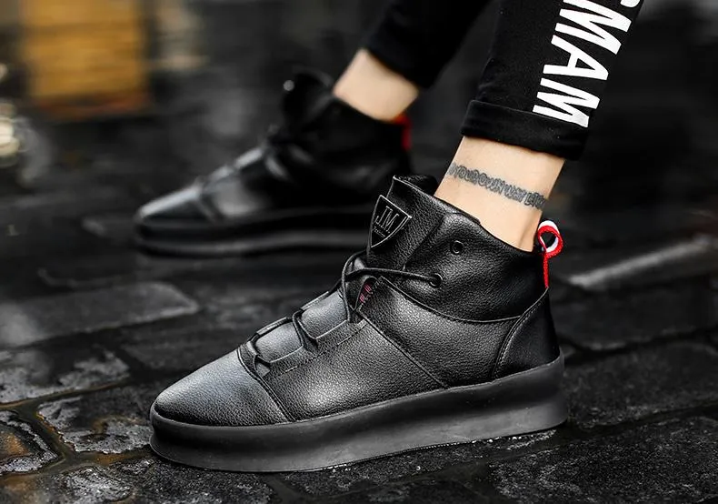 Di Lusso SMTHWLKR2 High Top Leather Sneakers