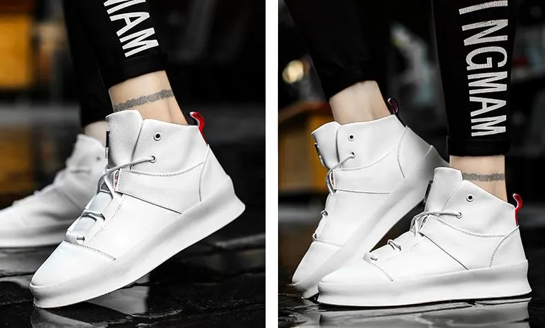 Di Lusso SMTHWLKR2 High Top Leather Sneakers