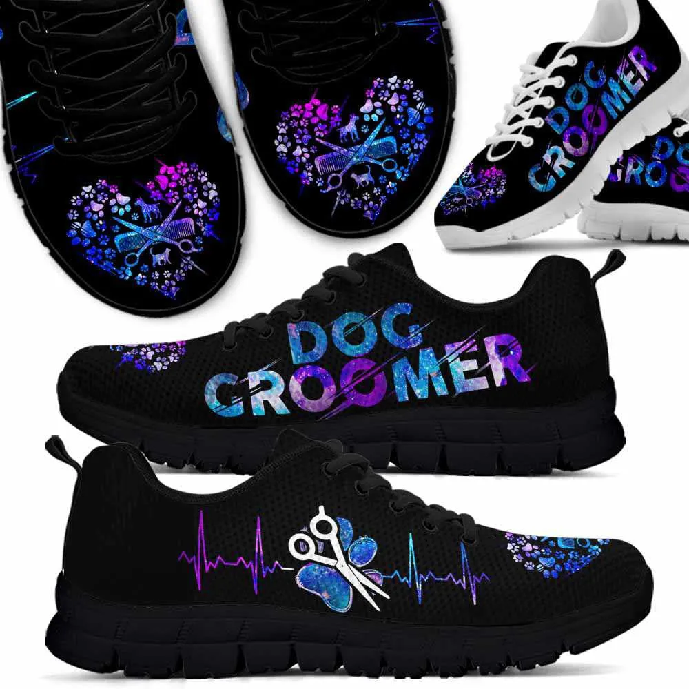 Dog Groomer Sneaker, Dog Groomer Paw Heart Sneakers Shoes, Best Running Shoes, Unique Gifts For Dog Lovers