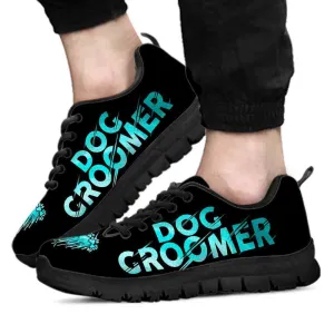 Dog Groomer Sneaker, Teal Dog Groomer Dripping Heart Sneakers Shoes, Best Running Shoes, Unique Gifts For Dog Lovers