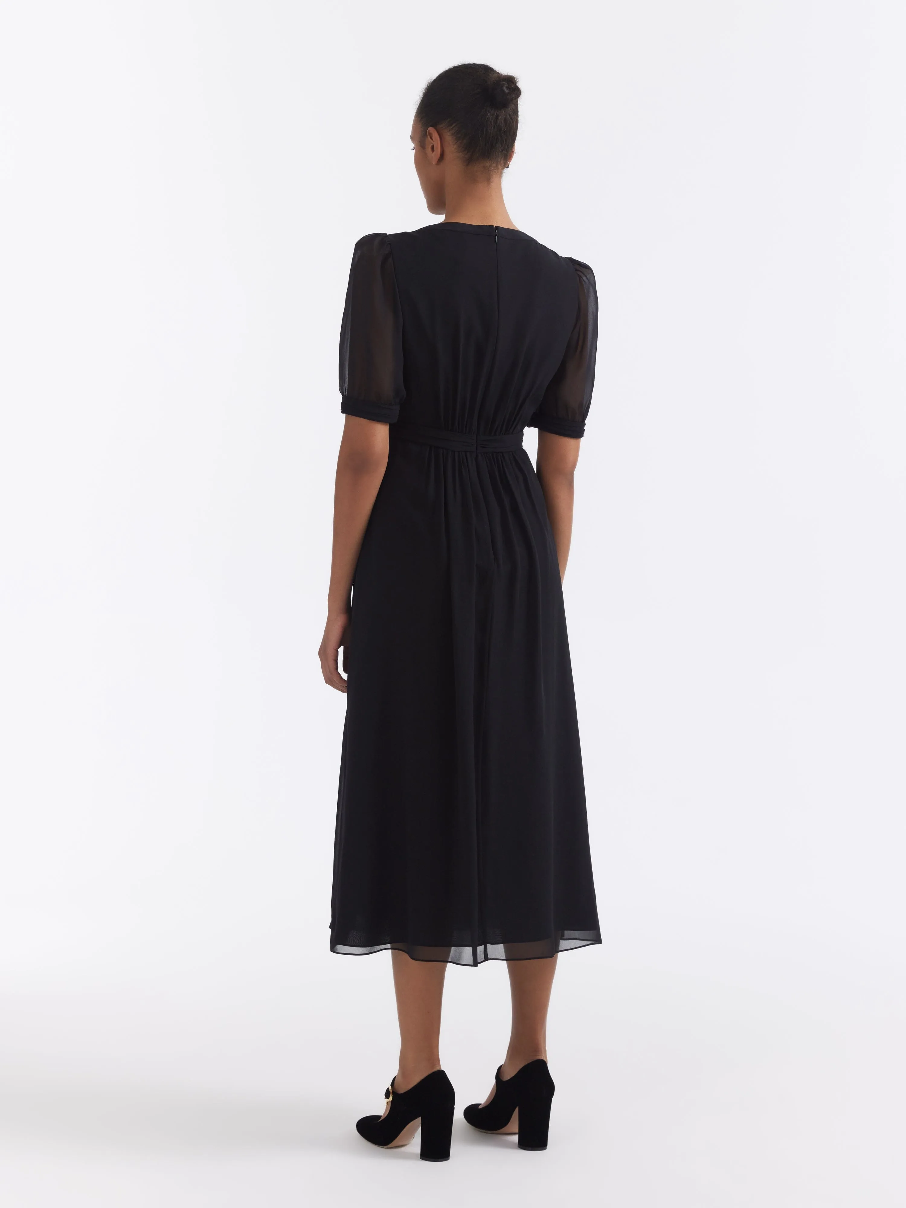 Jamie Dress in Black Pearl Clamshell