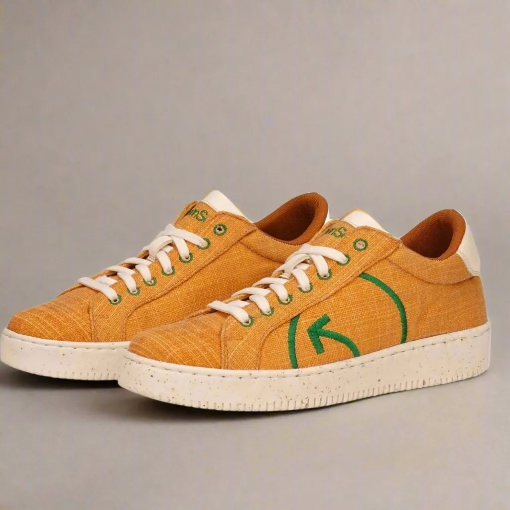 Lemon Yellow Women's Lace-Up Sneakers