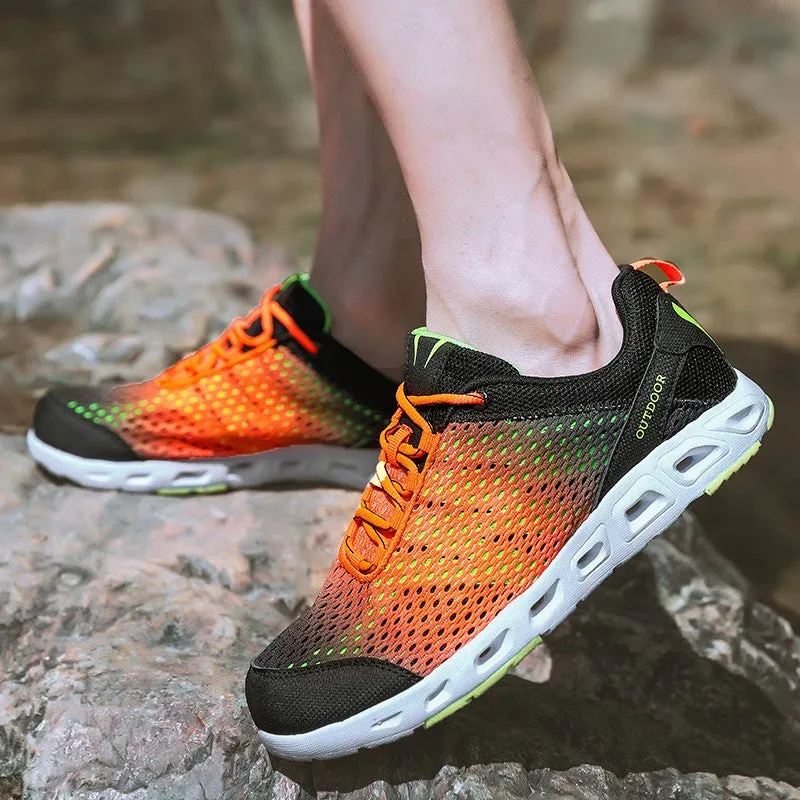 Man's fashion berathable cushion outdoor hiking sneakers