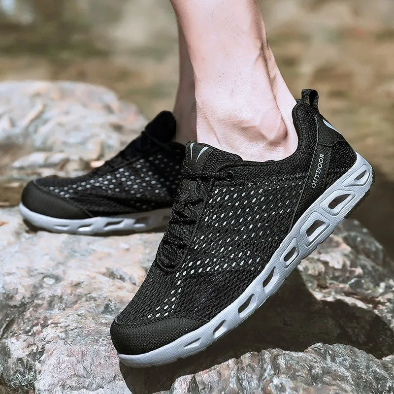 Man's fashion berathable cushion outdoor hiking sneakers