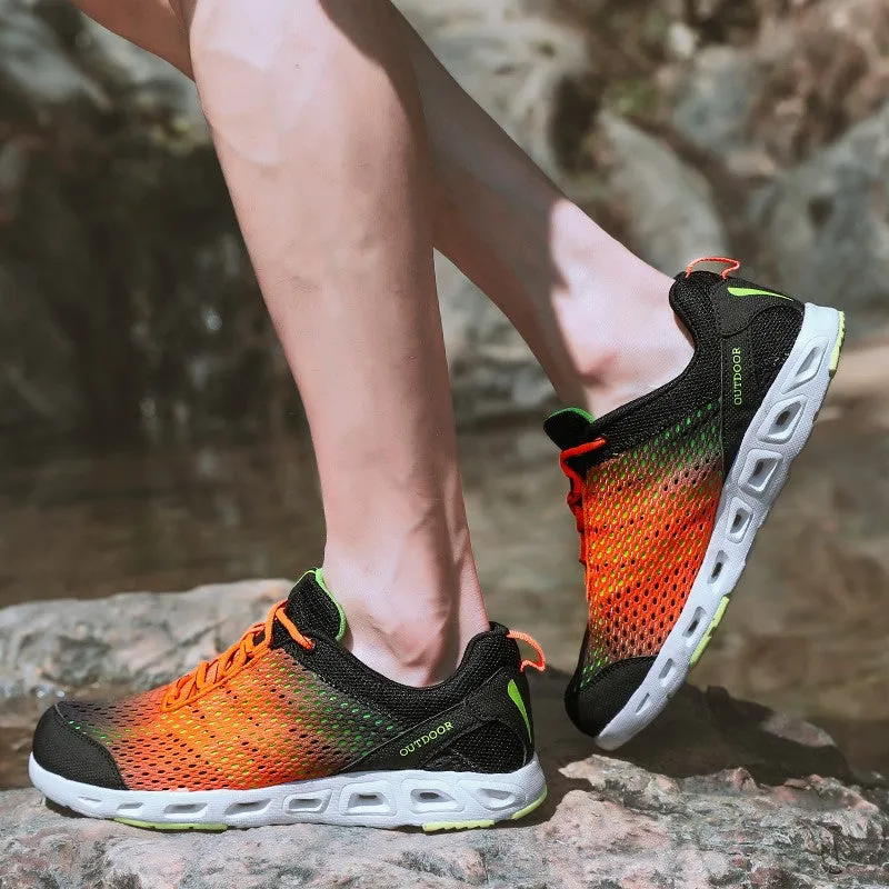 Man's fashion berathable cushion outdoor hiking sneakers