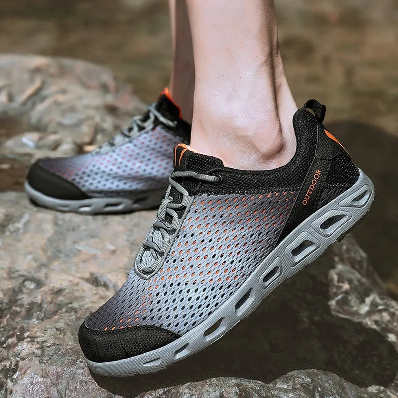 Man's fashion berathable cushion outdoor hiking sneakers