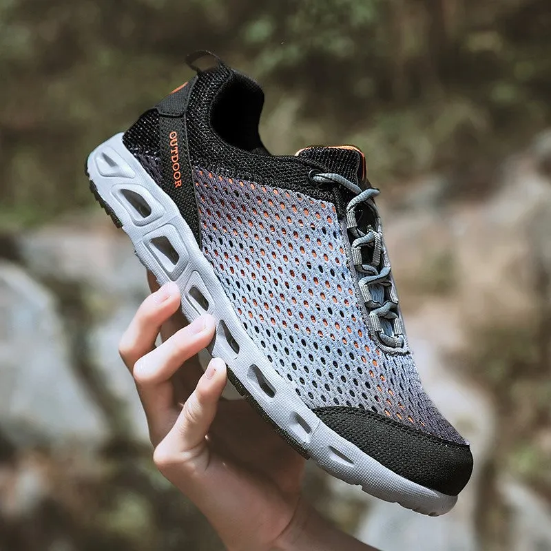 Man's fashion berathable cushion outdoor hiking sneakers