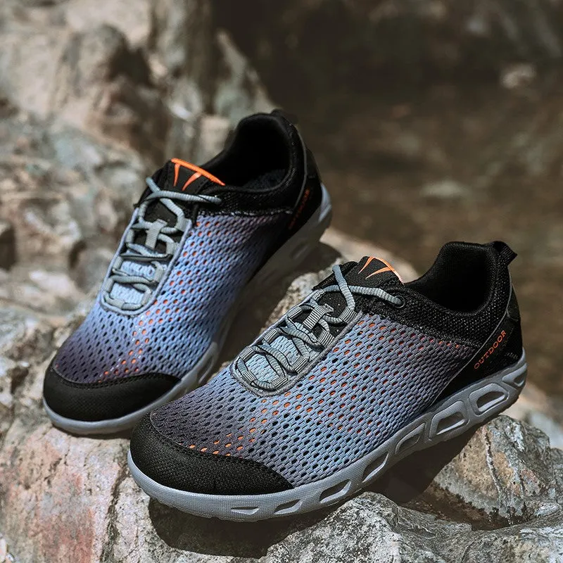 Man's fashion berathable cushion outdoor hiking sneakers