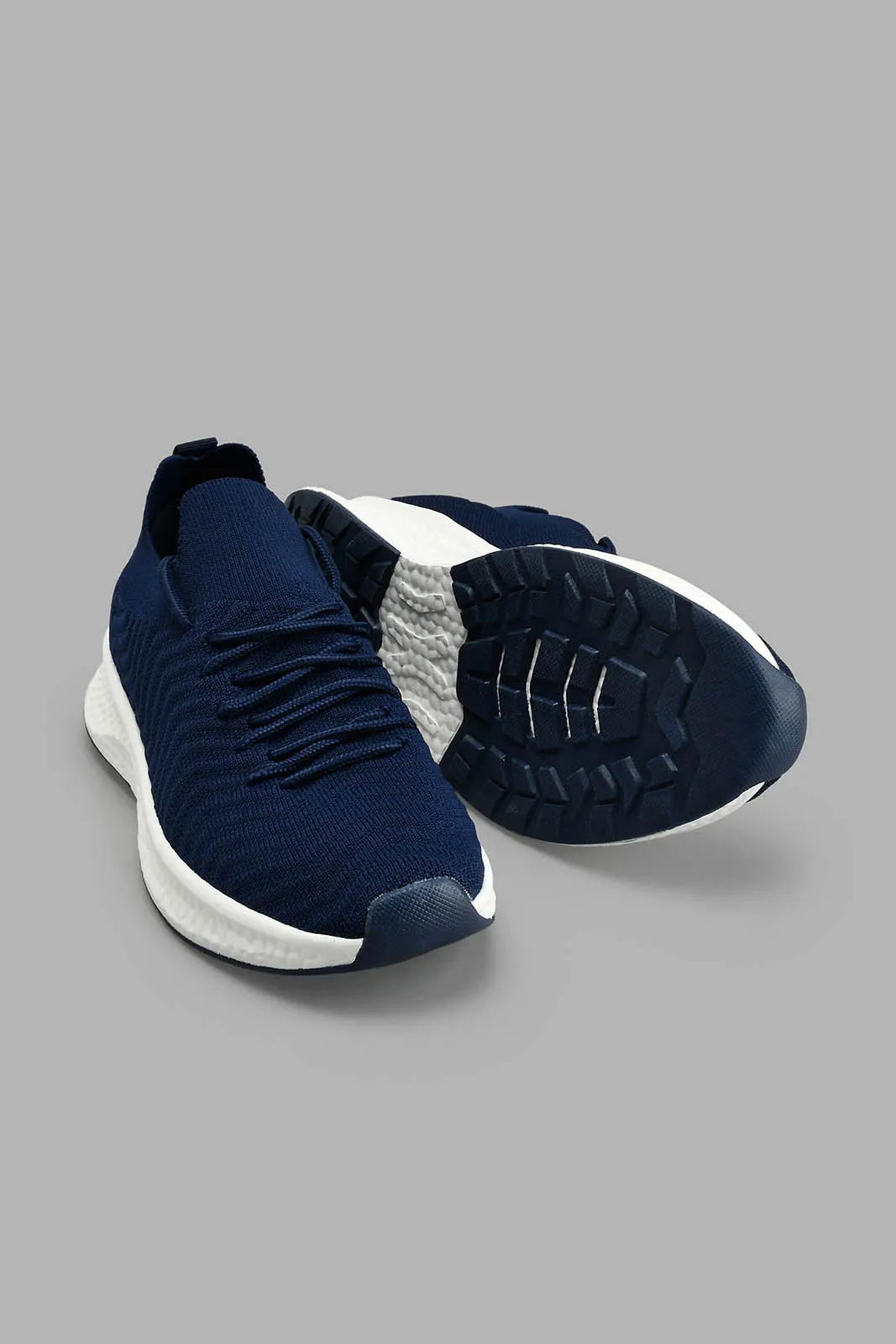 Navy Knitted Sneaker