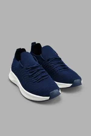 Navy Knitted Sneaker