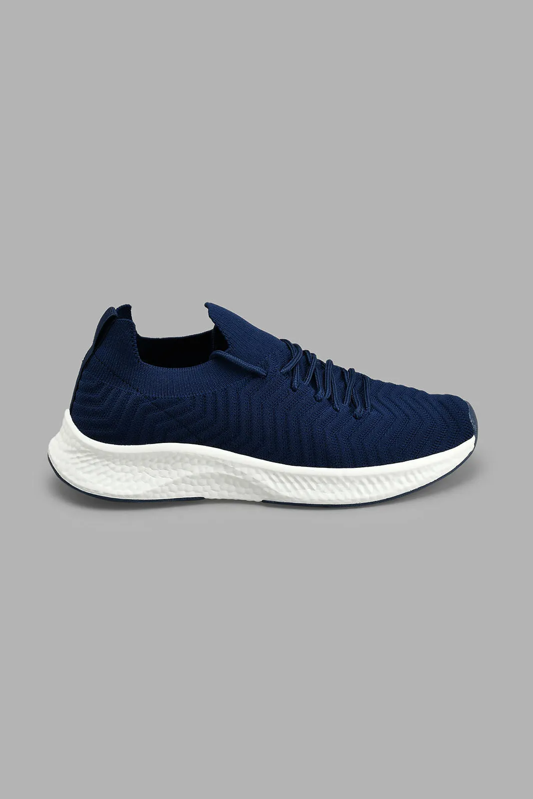 Navy Knitted Sneaker