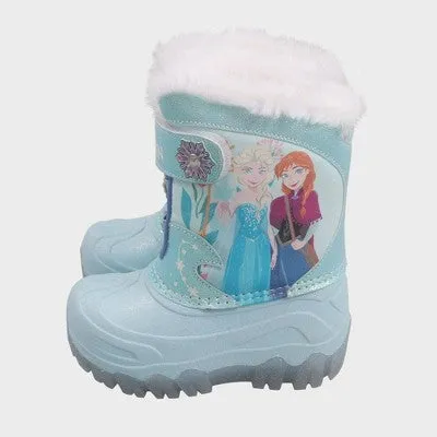 New - Toddler Girls' Frozen Winter Boots - Blue 10T