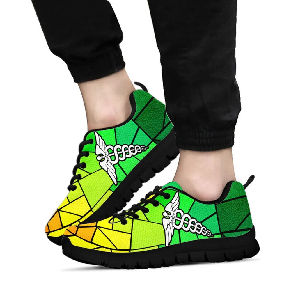 Nurse Sneaker, Nurse Green Yellow Sneakers Shoes, Best Shoes For Nurses