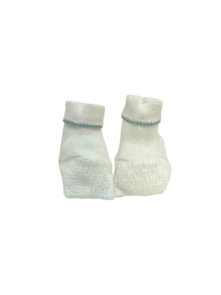 Paty White Booties w/ Picot Trim 158/158X