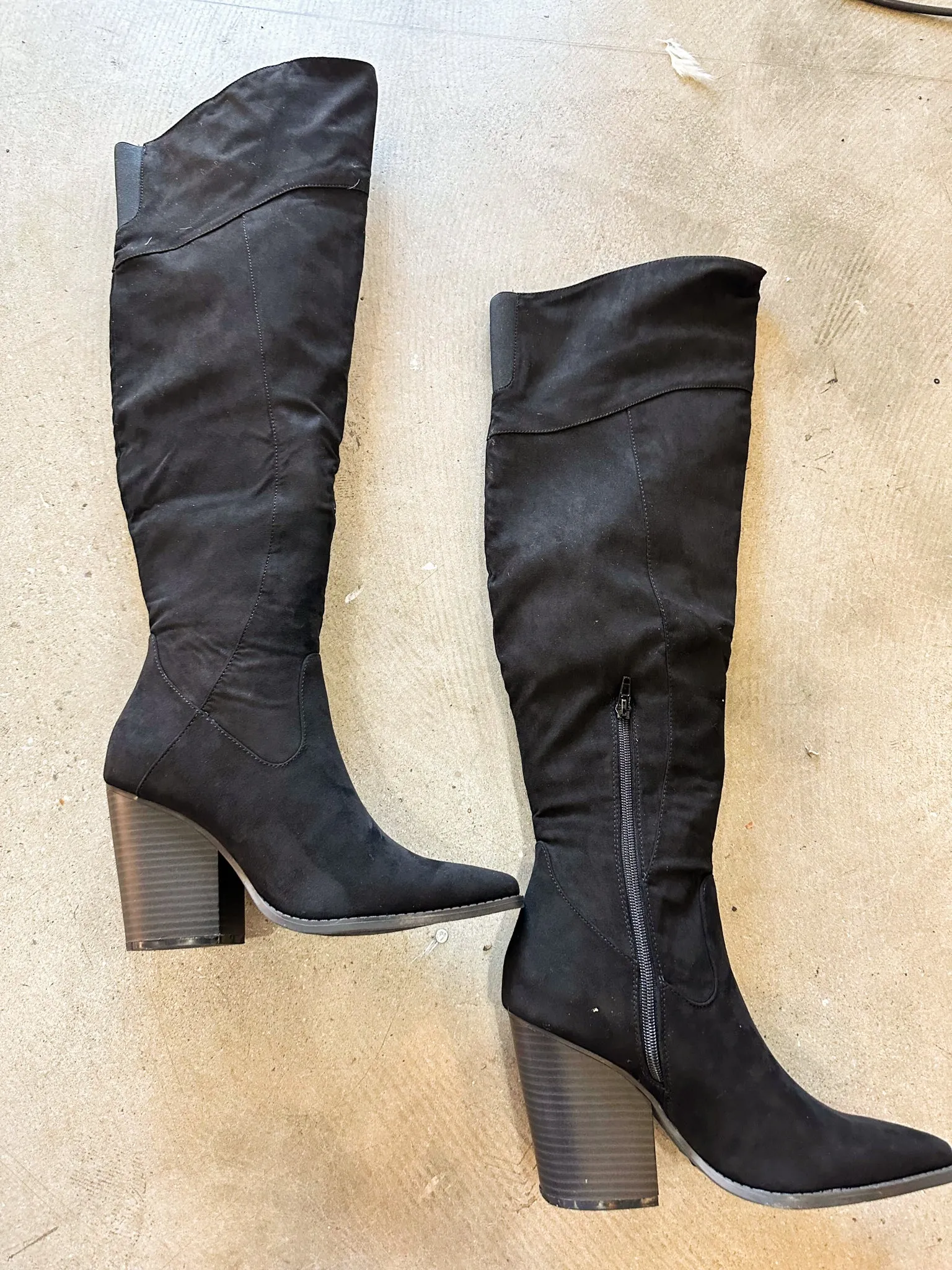 Slay Knee High Boots - Black