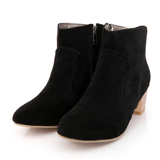 slip on western boots Fall ankle Boots