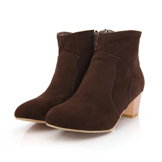 slip on western boots Fall ankle Boots