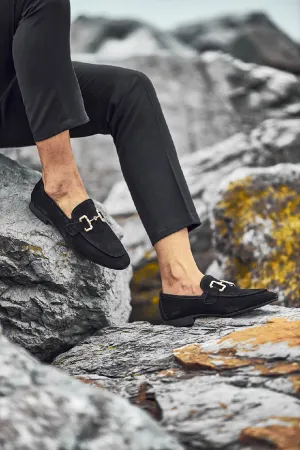 Suede Black Hazel Loafers