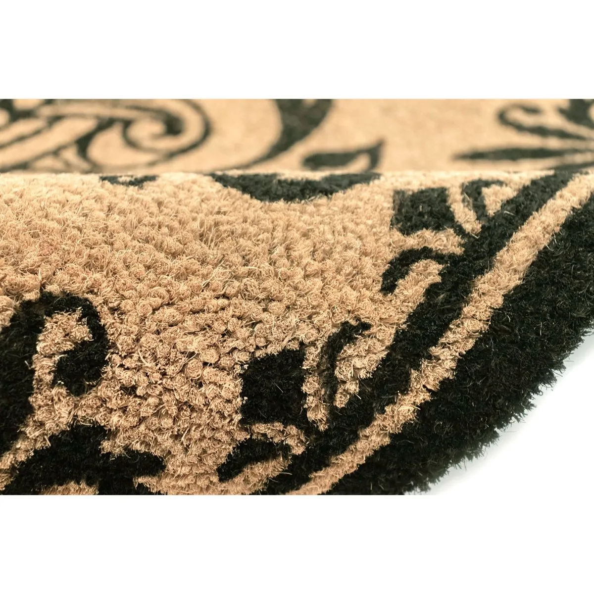 Trans-Ocean DWELL Outdoor Machine Made Coir Outdoor Mat  - Black W