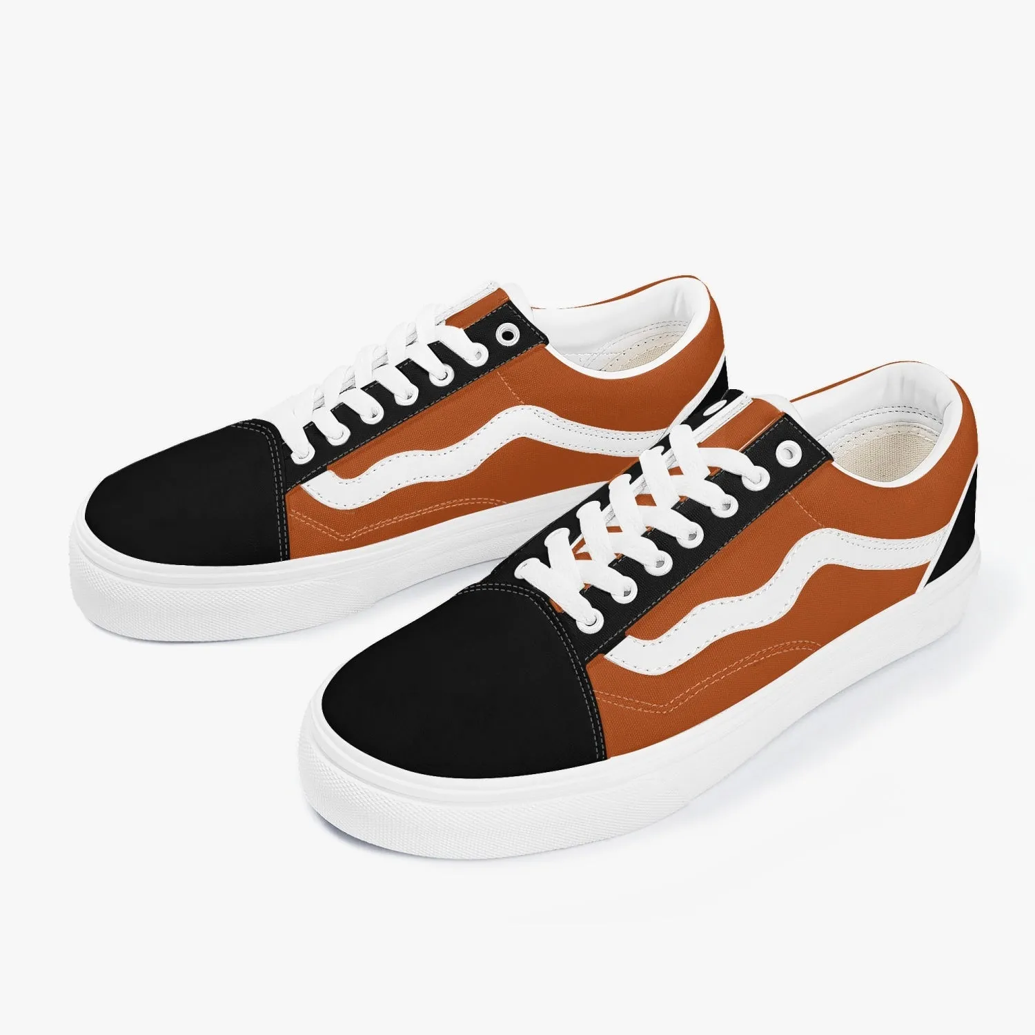 Trendy Low-Top Canvas Sneakers Orange