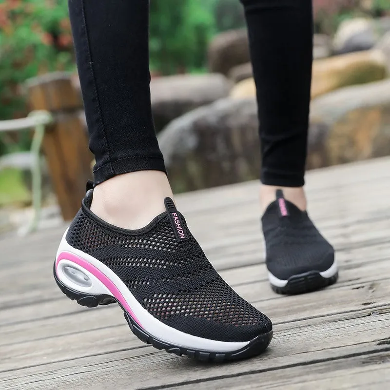 Women's breathable air cushion lightweight running tennis sneakers