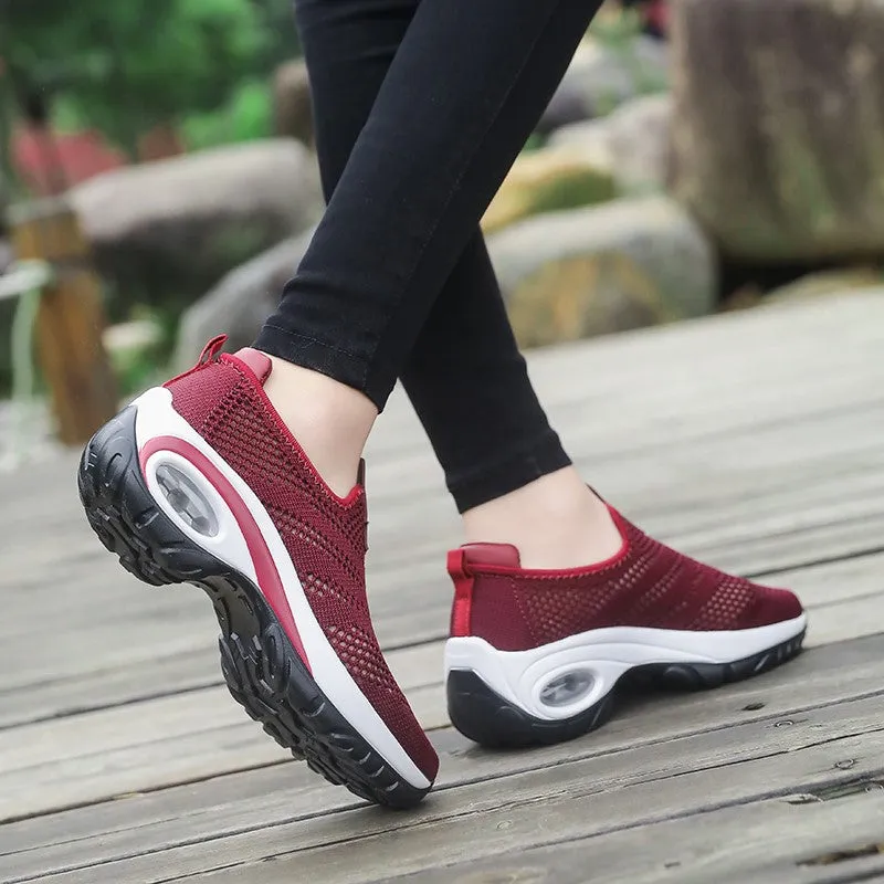 Women's breathable air cushion lightweight running tennis sneakers