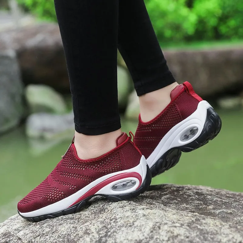 Women's breathable air cushion lightweight running tennis sneakers