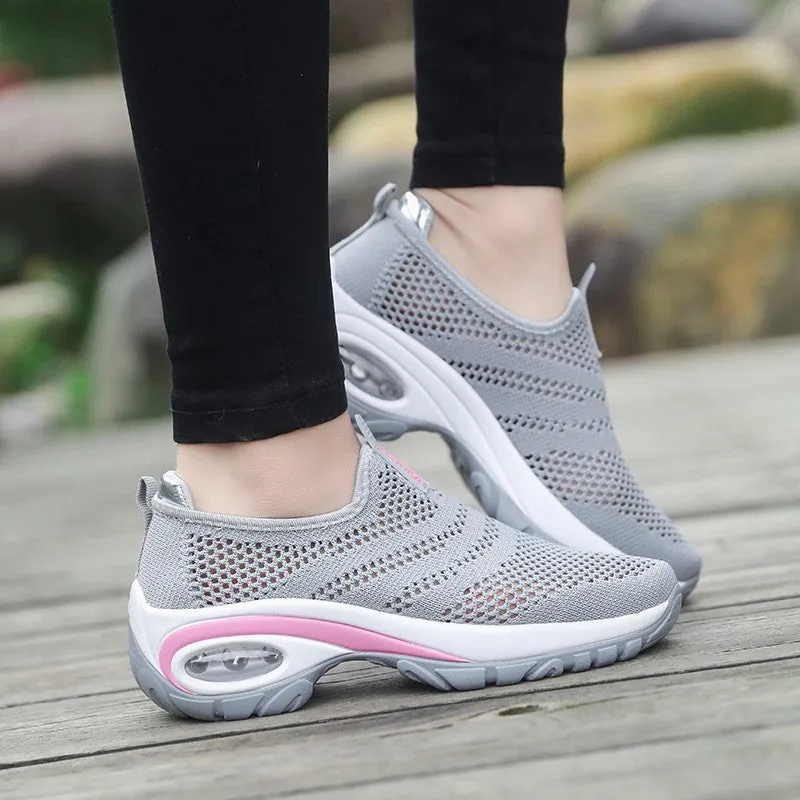 Women's breathable air cushion lightweight running tennis sneakers