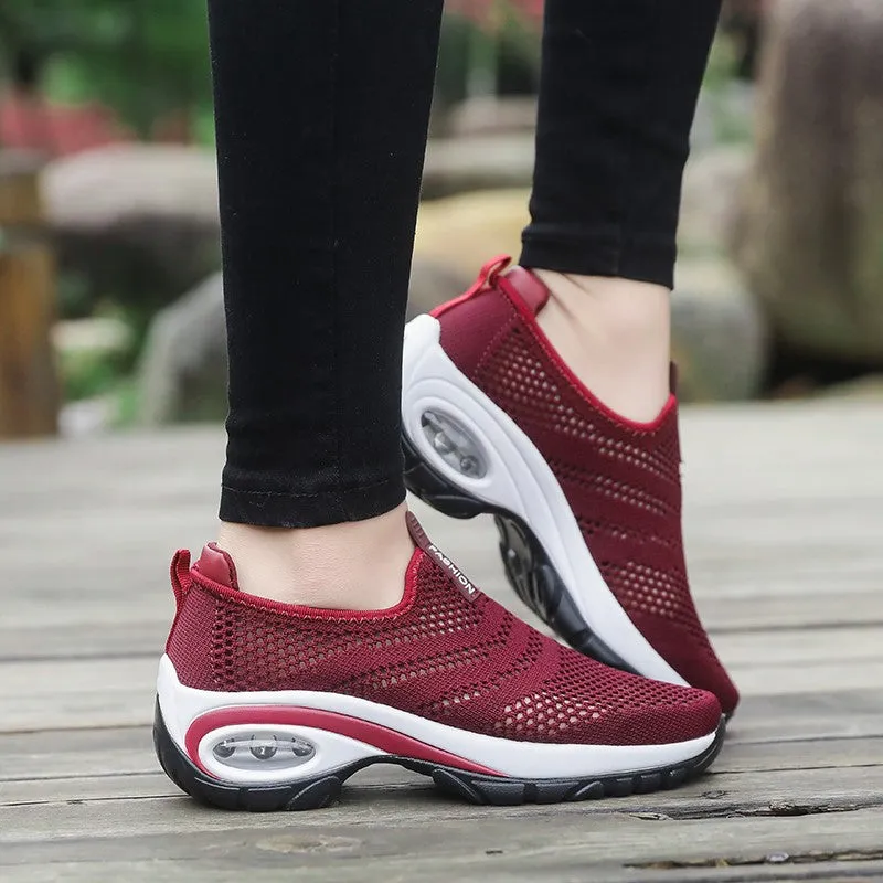 Women's breathable air cushion lightweight running tennis sneakers