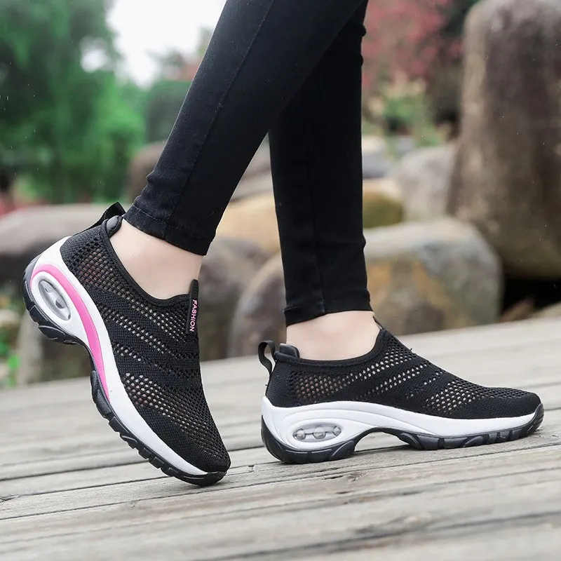 Women's breathable air cushion lightweight running tennis sneakers