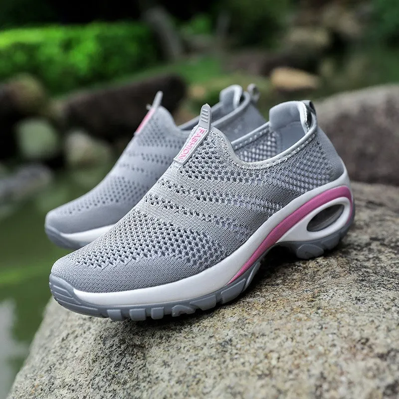 Women's breathable air cushion lightweight running tennis sneakers