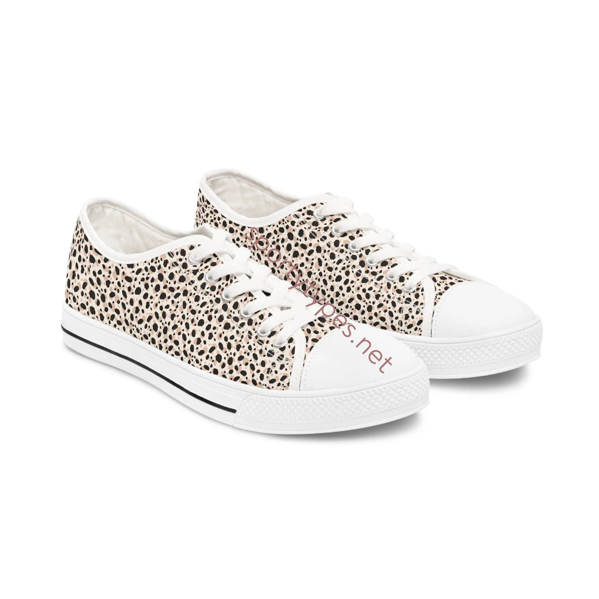 Women's Cheetah Print Low Top Canvas Sneakers